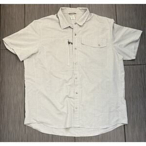 L.L. Bean Men’s Gray Short Sleeve Fishing Shirt Size XL ID 504180